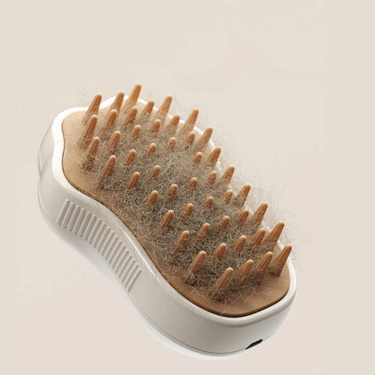 3-in-1 Pet Steam Grooming Brush – Smooth, Detangle & Reduce Shedding